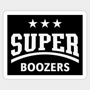 Super Boozers (Drinking Team / Booze / Alcohol / White) Sticker